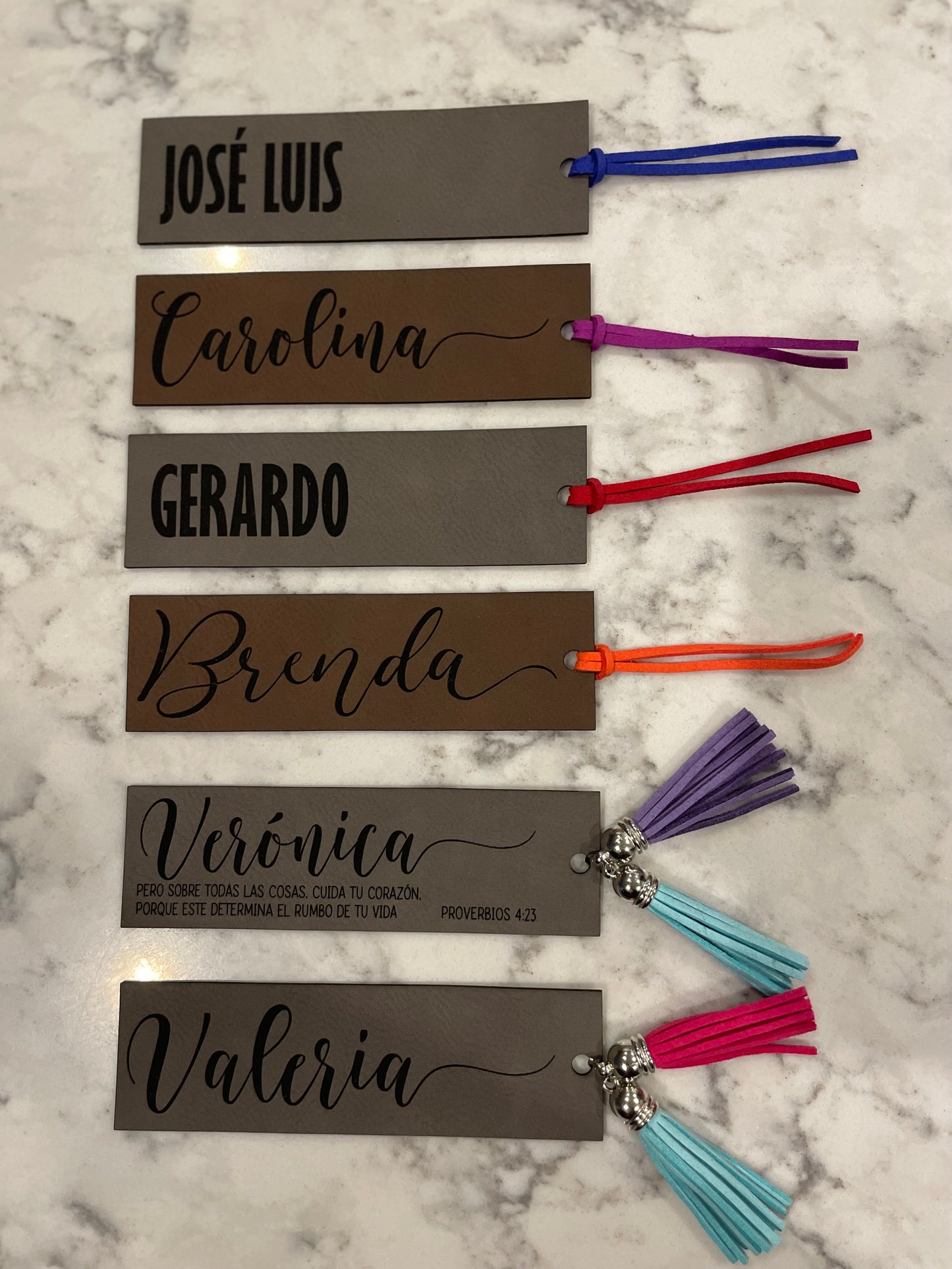 Personalized Leather Bookmark