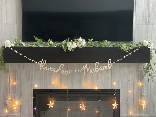 Ramadan Mubarak Wooden Garland