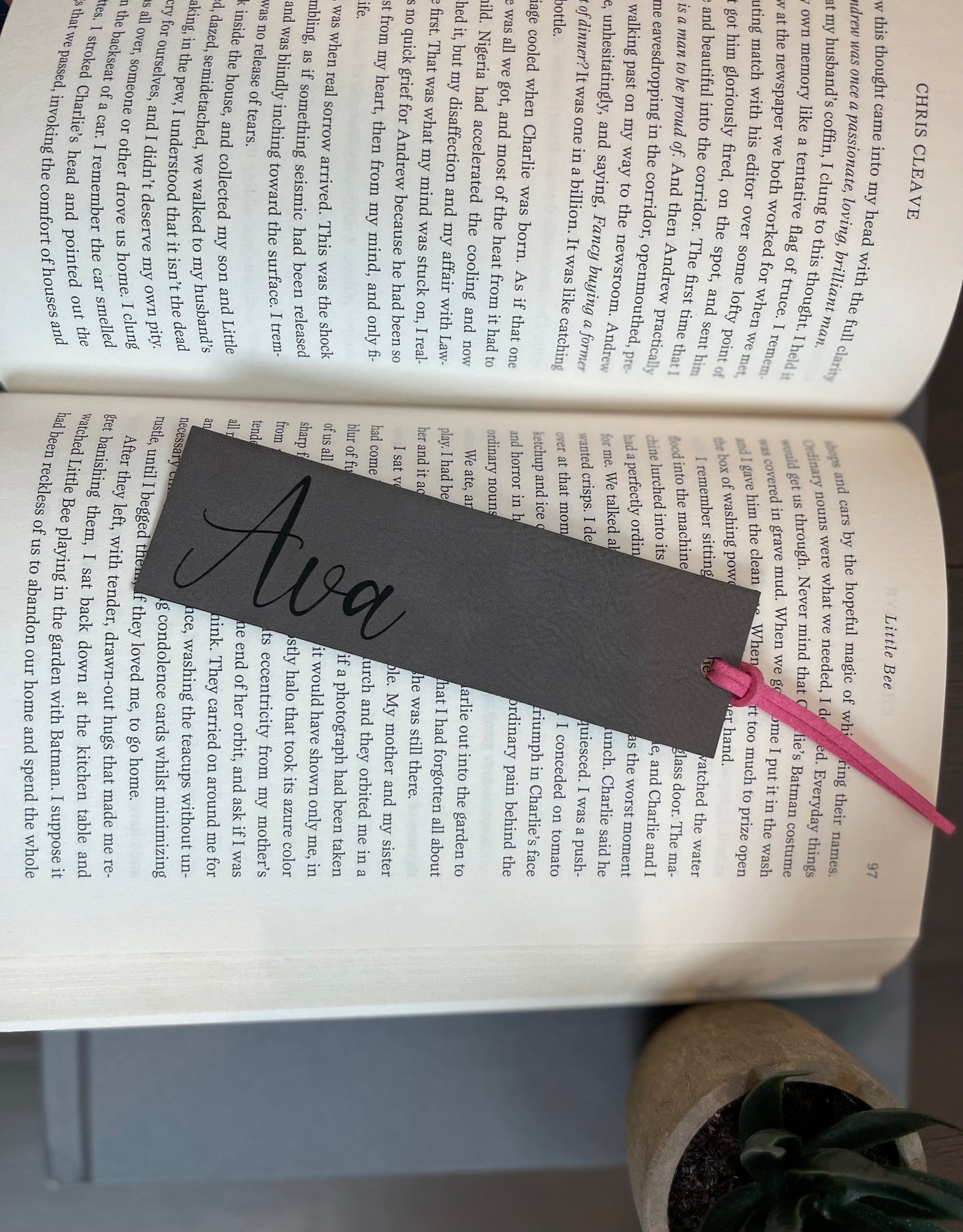 Personalized Leather Bookmark