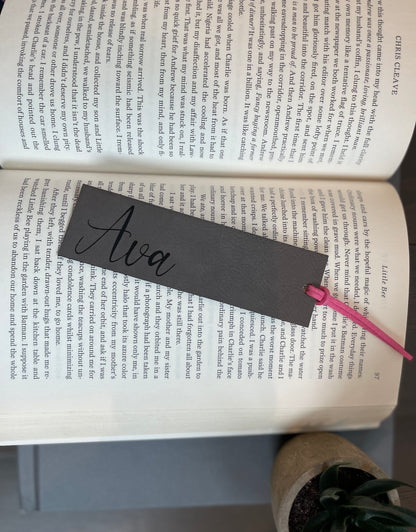Personalized Leather Bookmark