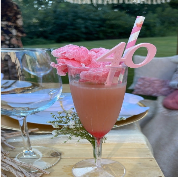 Acrylic Number Drink Topper